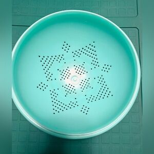Vintage Tupperware 1970s Jadeite Green Colander Strainer Bowl #339 USA